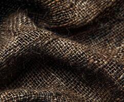 Close up view of brown fabric photo