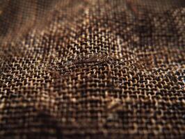 Close up view of brown fabric photo