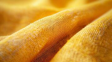 Close-up view of yellow fabric photo