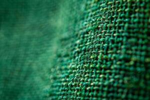 Close up view of green fabric photo