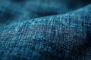Close up view of blue fabric photo
