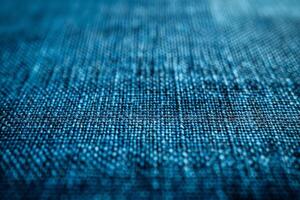 Close up view of blue fabric photo