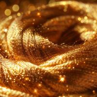 Close up of a gold cloth photo