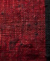 Close up of red and black cloth photo
