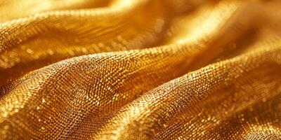 Close up view of a gold cloth photo