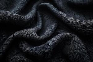 Close up of black fabric photo