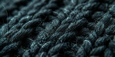 Close up view of black fabric photo