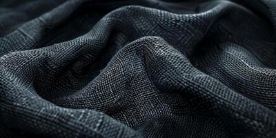 Close up of black fabric photo