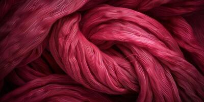 Close up of a red yarn ball photo