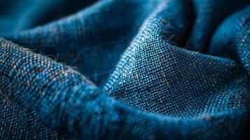 Close up of a blue cloth photo