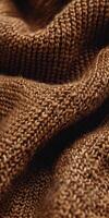 Close up view of brown fabric photo