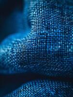 Close up view of blue cloth photo