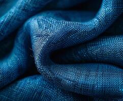 Close up of blue fabric photo