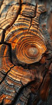 Close up view of tree stump photo