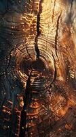 Water droplets on tree trunk photo