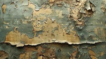 Close up of peeling paint on a wall photo
