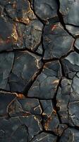 Cracked ground splitting open photo