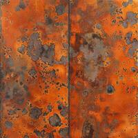 Rusted metal surface with numerous holes photo