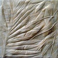 Close up of artwork with feathers photo