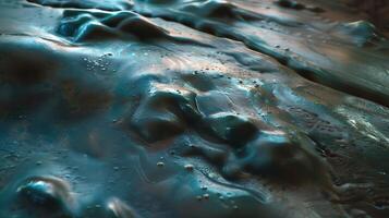 Clear water flowing over smooth rocks photo