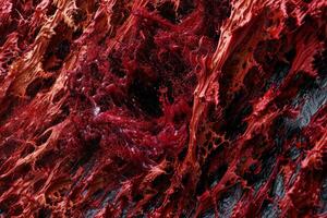 Close up of red and black surface photo