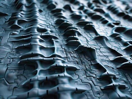 Close up of a wall made of tiles photo