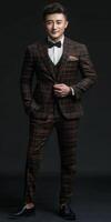 Man in suit and bow tie photo