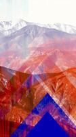 Majestic mountain range with background mountains photo