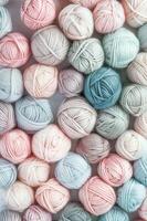 Pile of yarn balls photo
