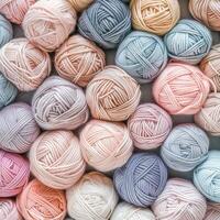 A pile of yarn balls photo