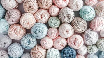 A pile of yarn balls photo