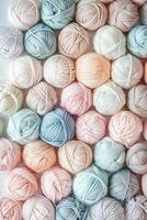 A pile of yarn balls photo