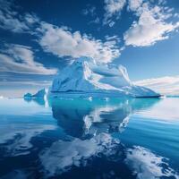 Massive iceberg drifting in ocean photo