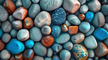 Diverse Array of Multi-Colored Rocks in Various Shapes photo