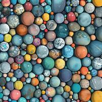 Stack of Various Colored Balls photo