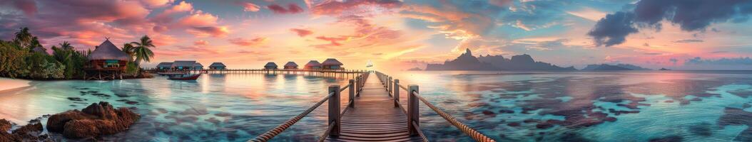 Pier Leading to Gorgeous Sunset photo