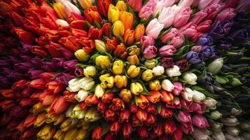 Flowers Arranged in Circular Formation photo