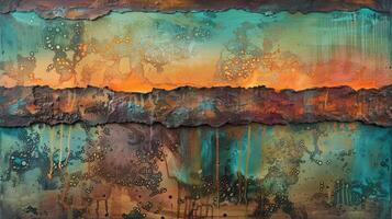 Colorful Abstract Artwork Resembling a Painting photo