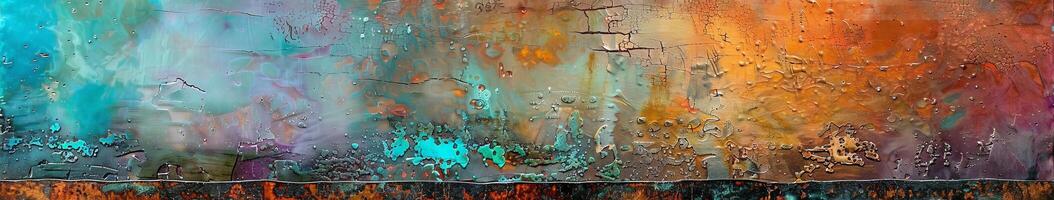 Abstract Painting With Colorful Accents on Wall photo