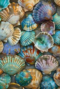 Assorted Seashells Scattered on the Ground photo