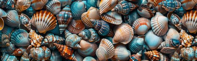 Assorted Colorful Seashells Collection photo