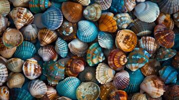 Array of Varied Seashells photo