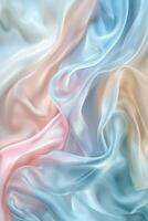 Close Up of Blue and Pink Fabric photo