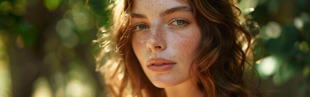 Portrait of a Woman With Freckles photo