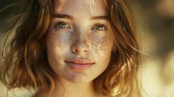Woman With Freckles on Face photo