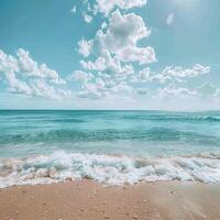 Waves Crashing on Sandy Beach photo