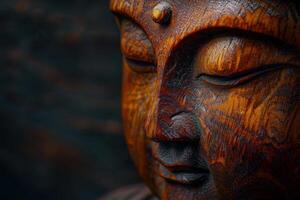 Close Up of a Statue of a Buddha photo