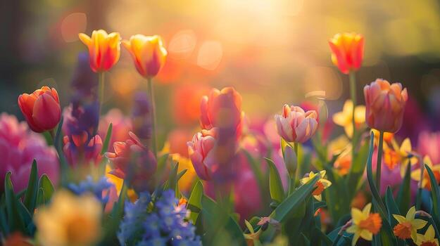 flores brotante entre césped foto