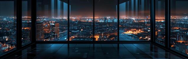 City View at Night From Room photo