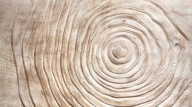 Close Up of Wooden Surface With Circular Design photo